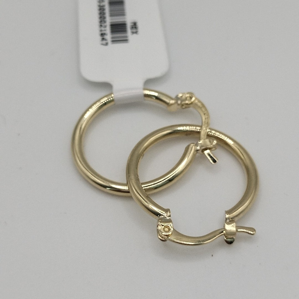 ARETES TEJIDO ARRACADAS LISAS 14K 1.1 GR (NUEVO)