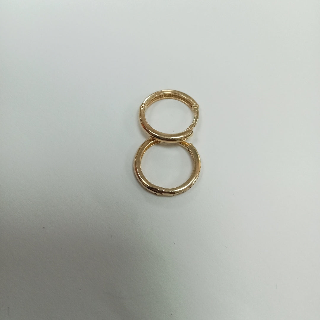 ARETES ARRACADA C CIRCONIAS 14K 1.6 GR (NUEVO)