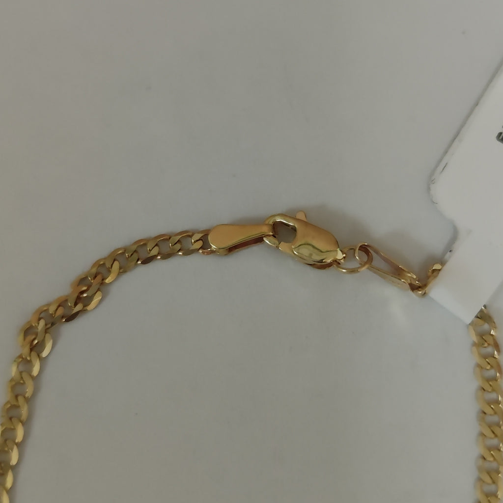 PULSERA TEJIDO BARBADA 14K 18 CM 2.1 GR (NUEVO)