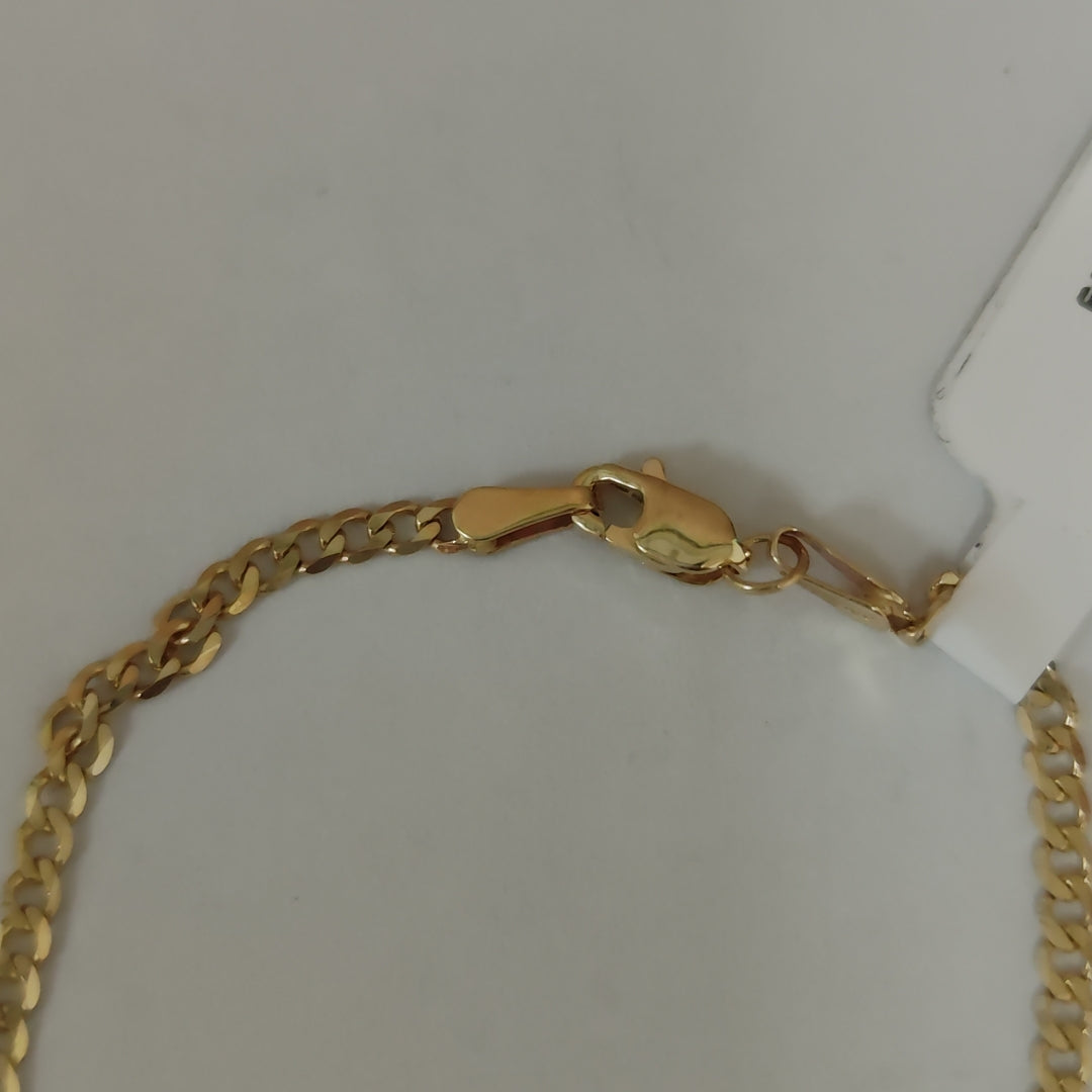 PULSERA TEJIDO BARBADA 14K 18 CM 2.1 GR (NUEVO)