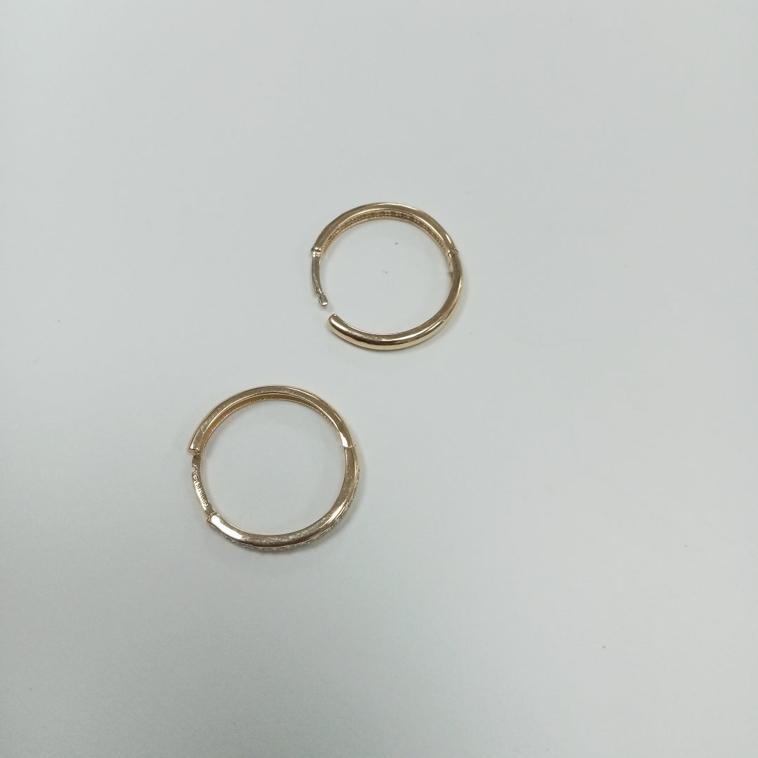 ARETES ARRACADAS C CIRCONIAS 14K 1.8 GR (NUEVO)