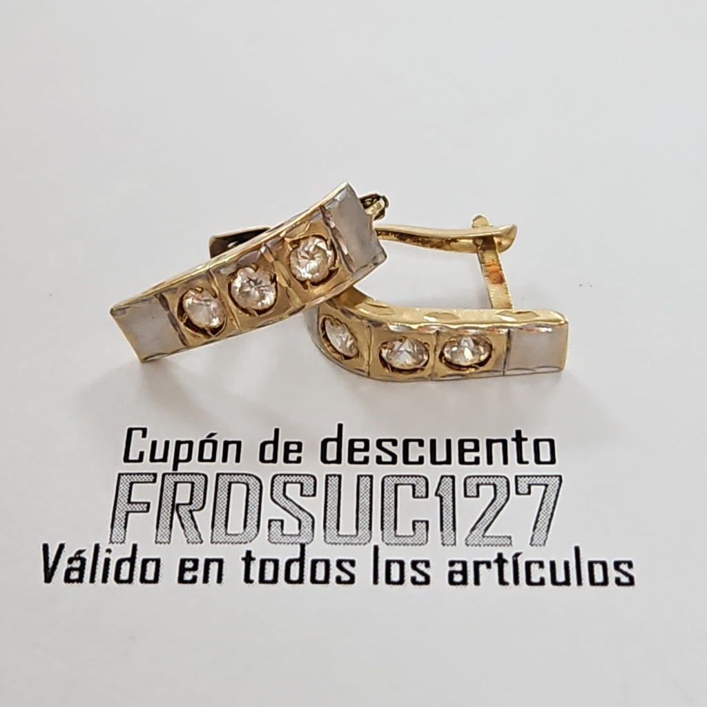 ARETES PAR ORO 14 K 2.7 GRMS (SEMINUEVO)