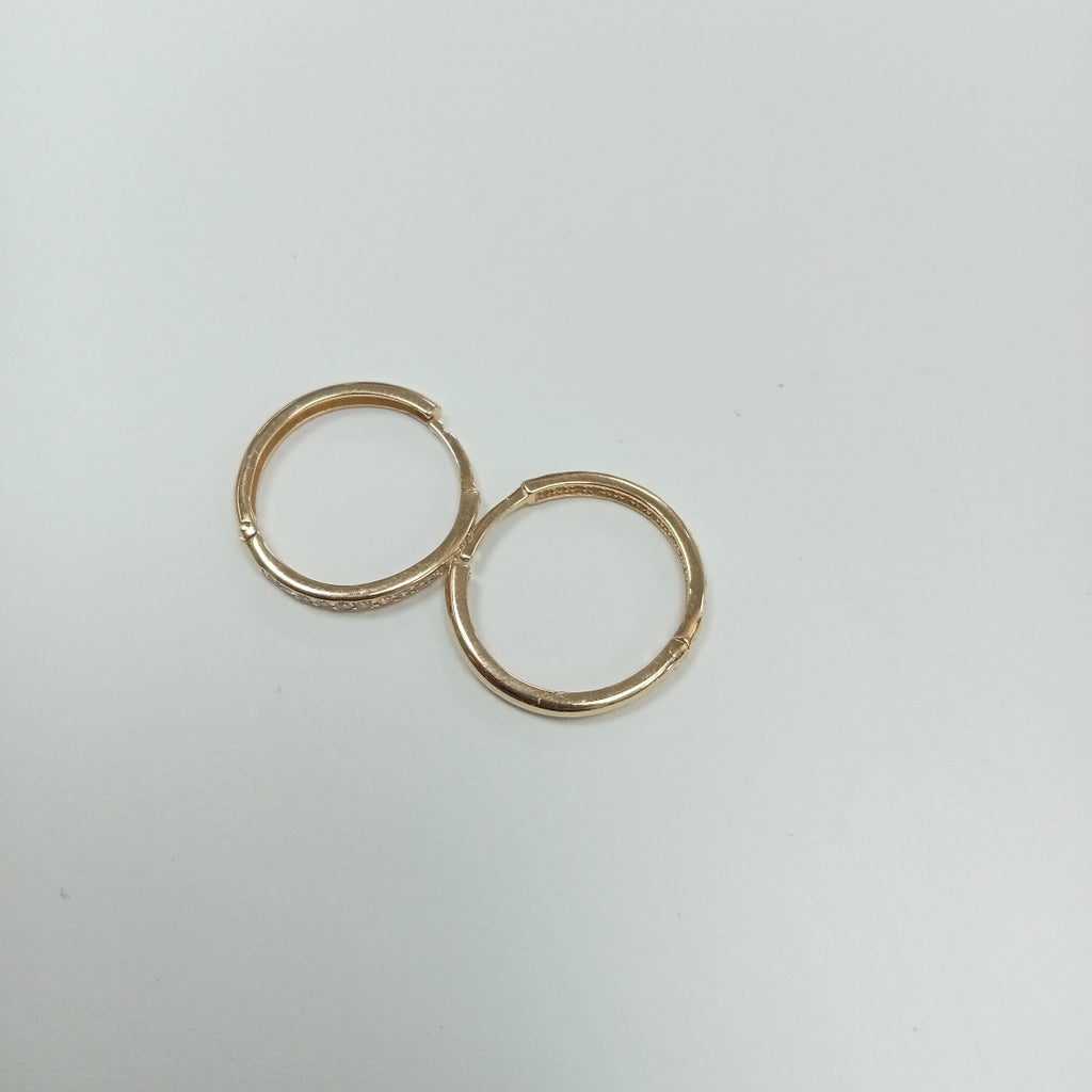 ARETES ARRACADAS C CIRCONIAS 14K 1.9 GR (NUEVO)