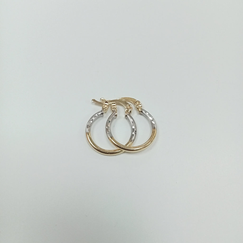 ARETES ARRACADAS COMBINADAS 14K 1.2 GR (NUEVO)