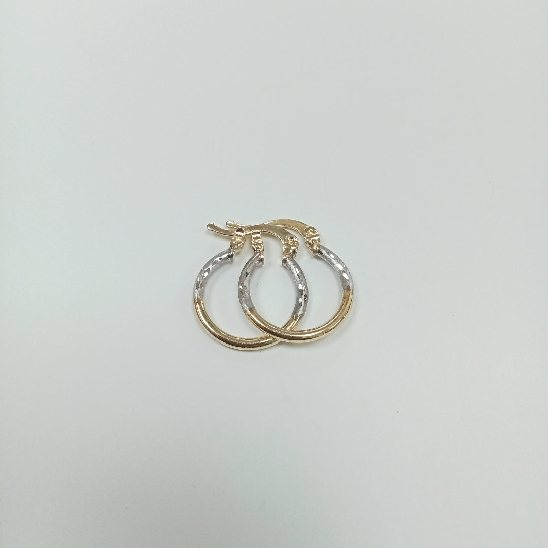 ARETES ARRACADAS COMBINADAS 14K 1.2 GR (NUEVO)