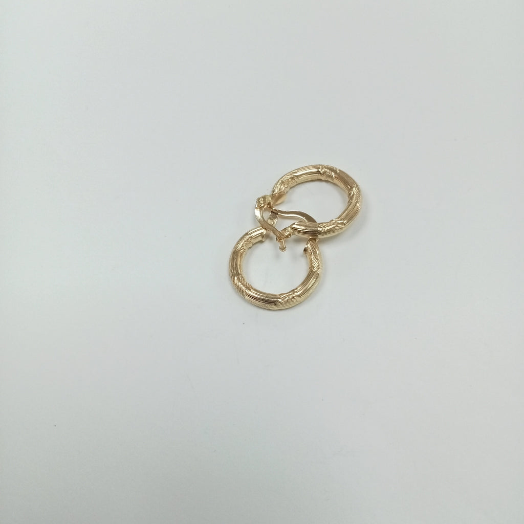 ARETES TEJIDO ARRACADAS CON DISEÑO 14K 2.7 GR (NUEVO)