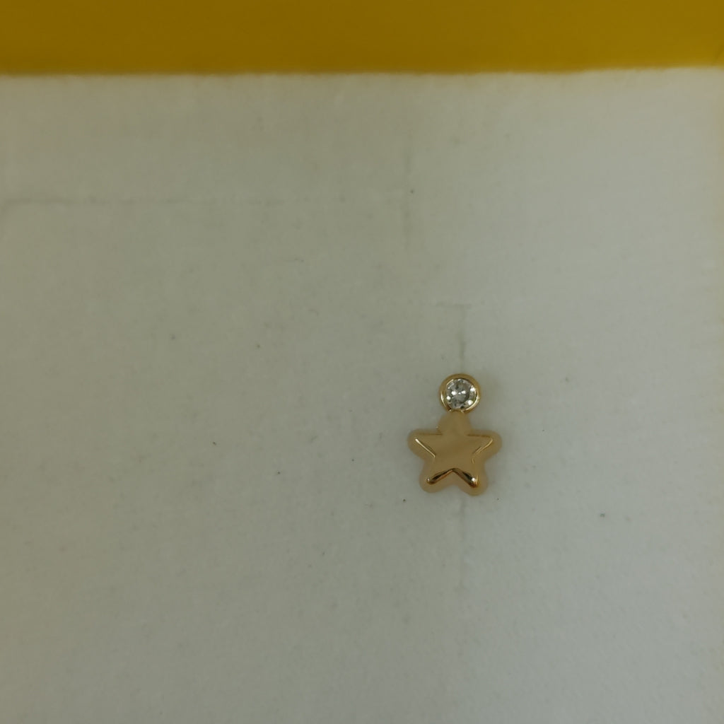 BROQUELES BROQUEL FIG ESTRELLA C CIRCONIA 14K 0.2603 GR (NUEVO)