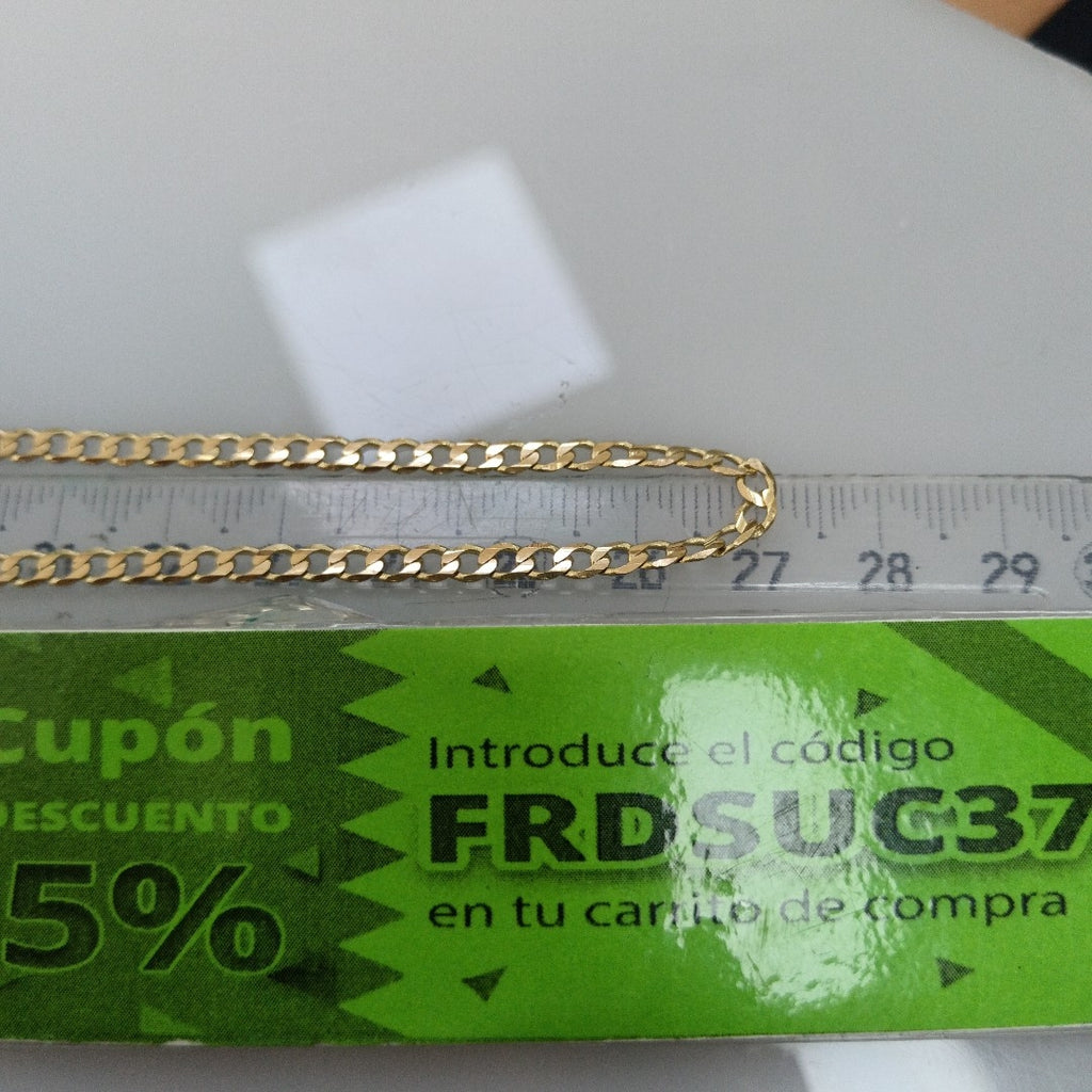 CADENA TEJIDO BARBADA 14K 55 CM 8.3 GR (NUEVO)