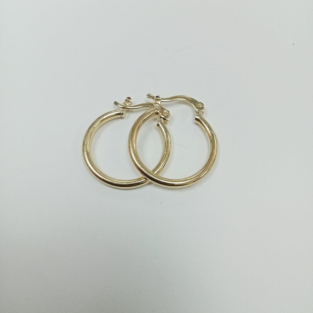 ARETES TEJIDO ARRACADAS LISAS 14K 1.2 GR (NUEVO)