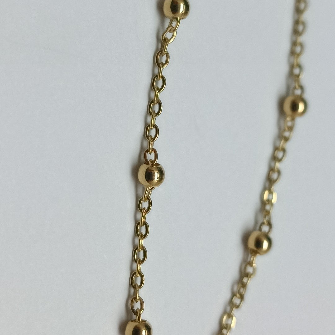 PULSERA TEJIDO ESPECIAL CON DOS CORAZONES 14K 18 CM 1.7 GR (NUEVO)