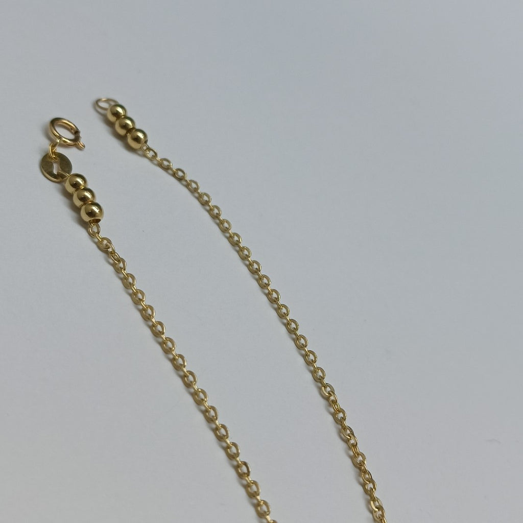 PULSERA TEJIDO ESPECIAL C CORAZONES 14K 18 CM 1.7 GR (NUEVO)