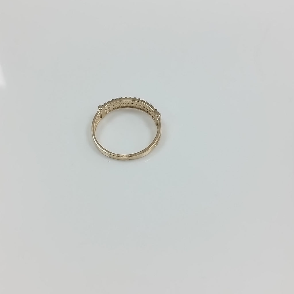 ANILLO ANILLITO C CIRCONIAS 14K 7 TALLA 1.6 GR (NUEVO)