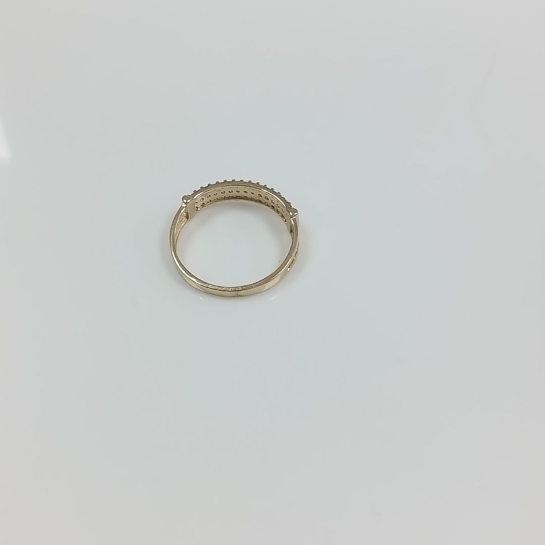 ANILLO ANILLITO C CIRCONIAS 14K 7 TALLA 1.6 GR (NUEVO)