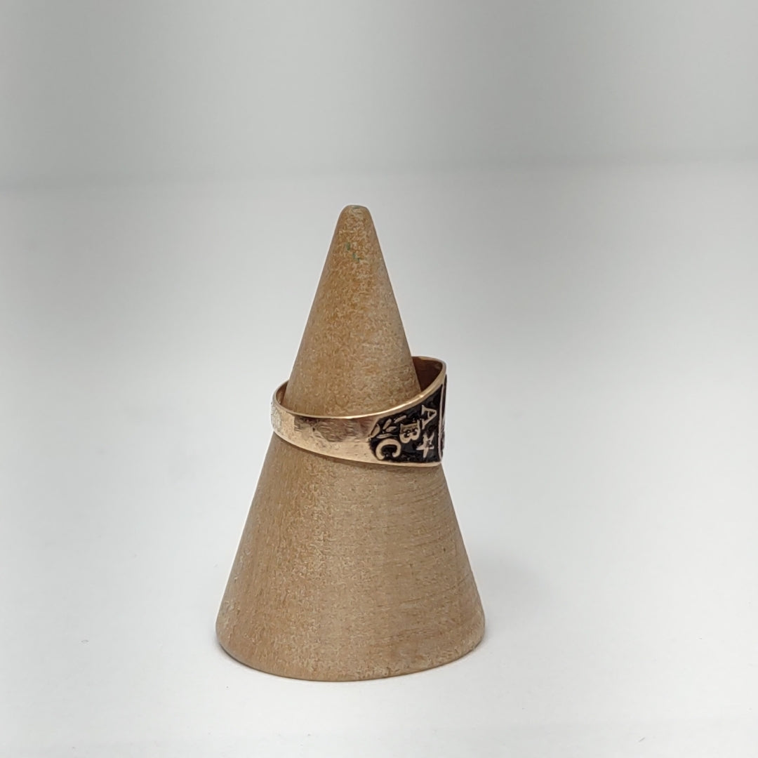 ANILLO DE GRADUACIÓN ORO 8 K 1 GRMS (SEMINUEVO)