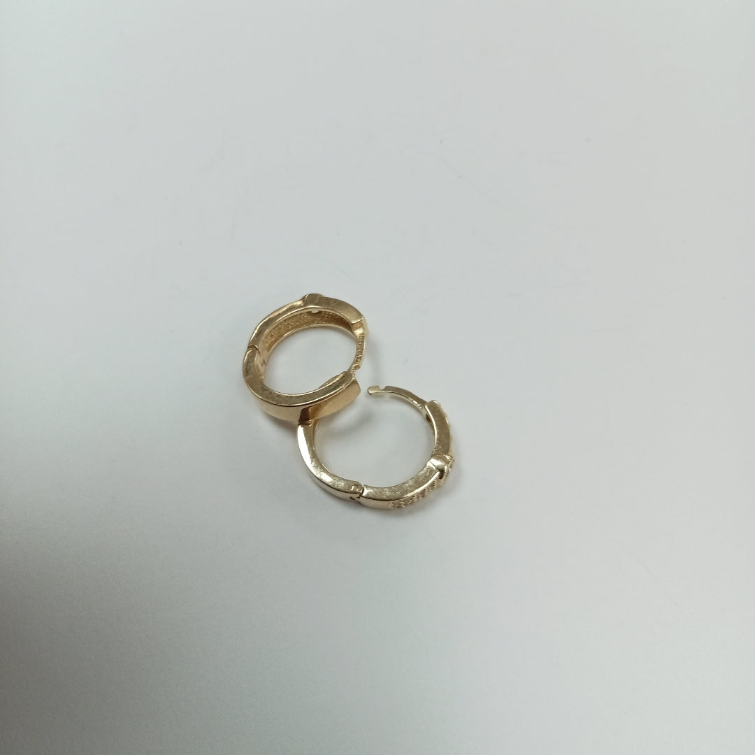 ARETES ARRACADAS C CIRCONIAS 10K 2.7 GR (NUEVO)