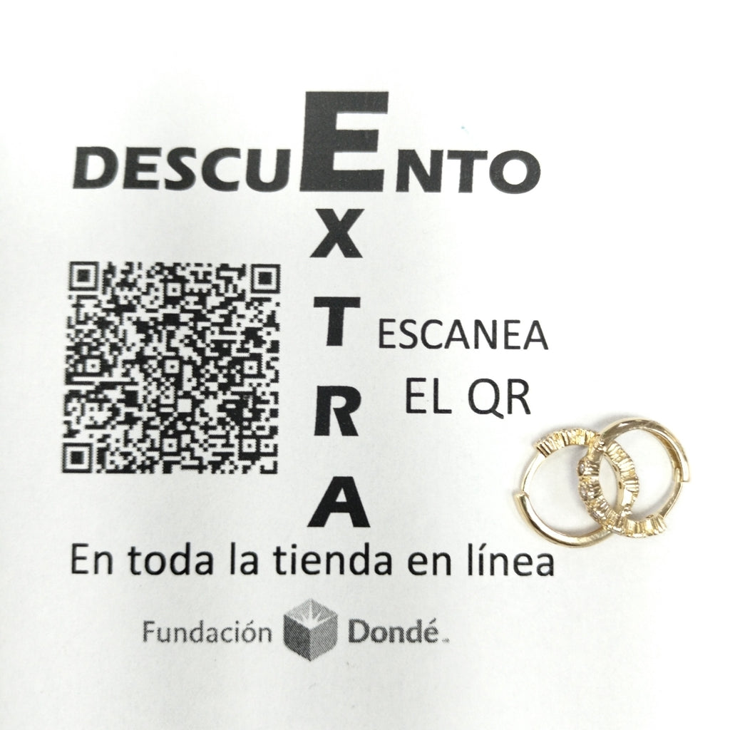 ARETES ARRACADA C CIRCONIAS 14K 2 GR (NUEVO)