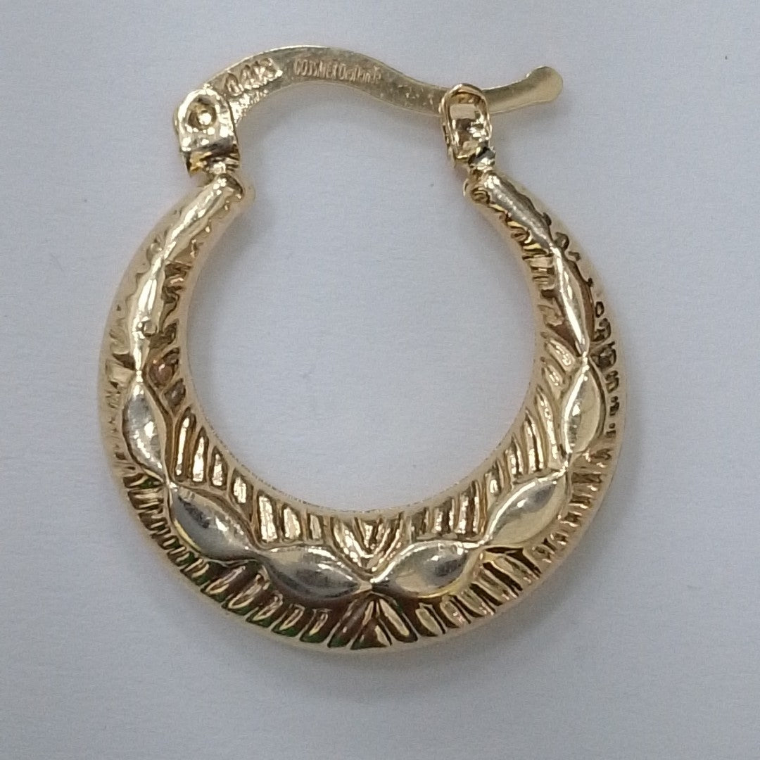 ARETES ARRACADAS HUECAS 14K 1.9 GR (NUEVO)