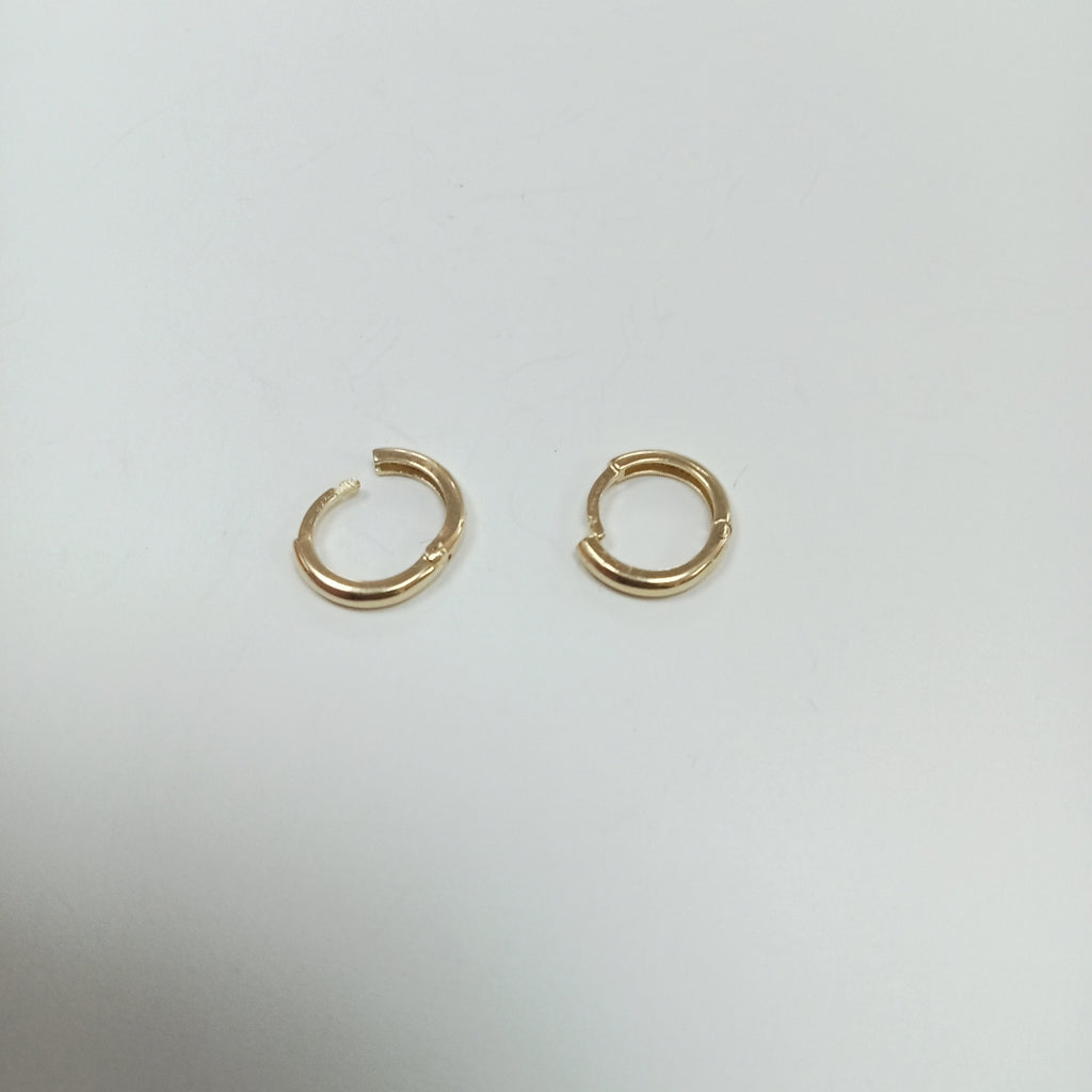 ARETES ARRACADAS LISAS 10K 1.2 GR (NUEVO)