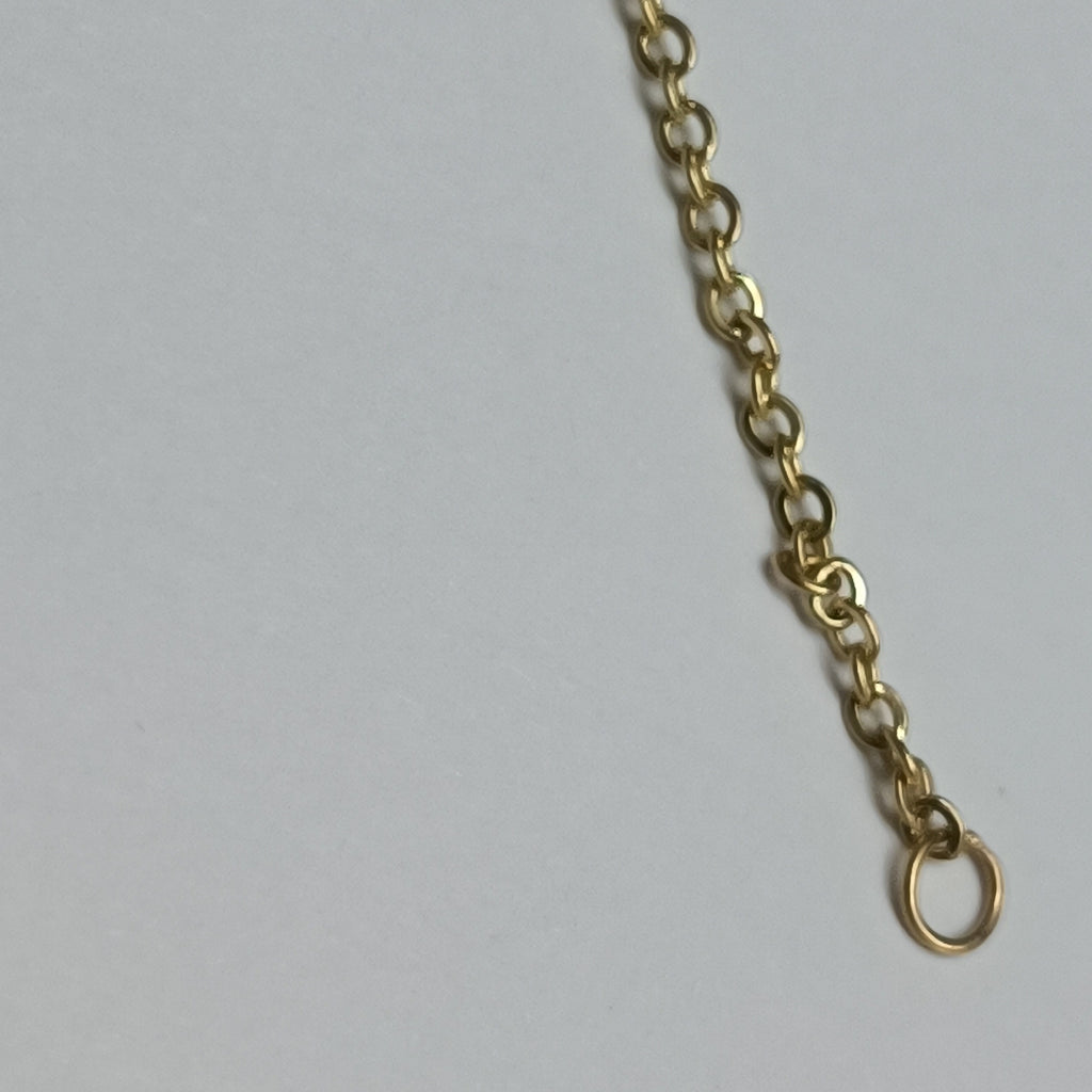 PULSERA ESP CON CORAZONES COMBINADOS 14K 18 CM 1.5 GR (NUEVO)