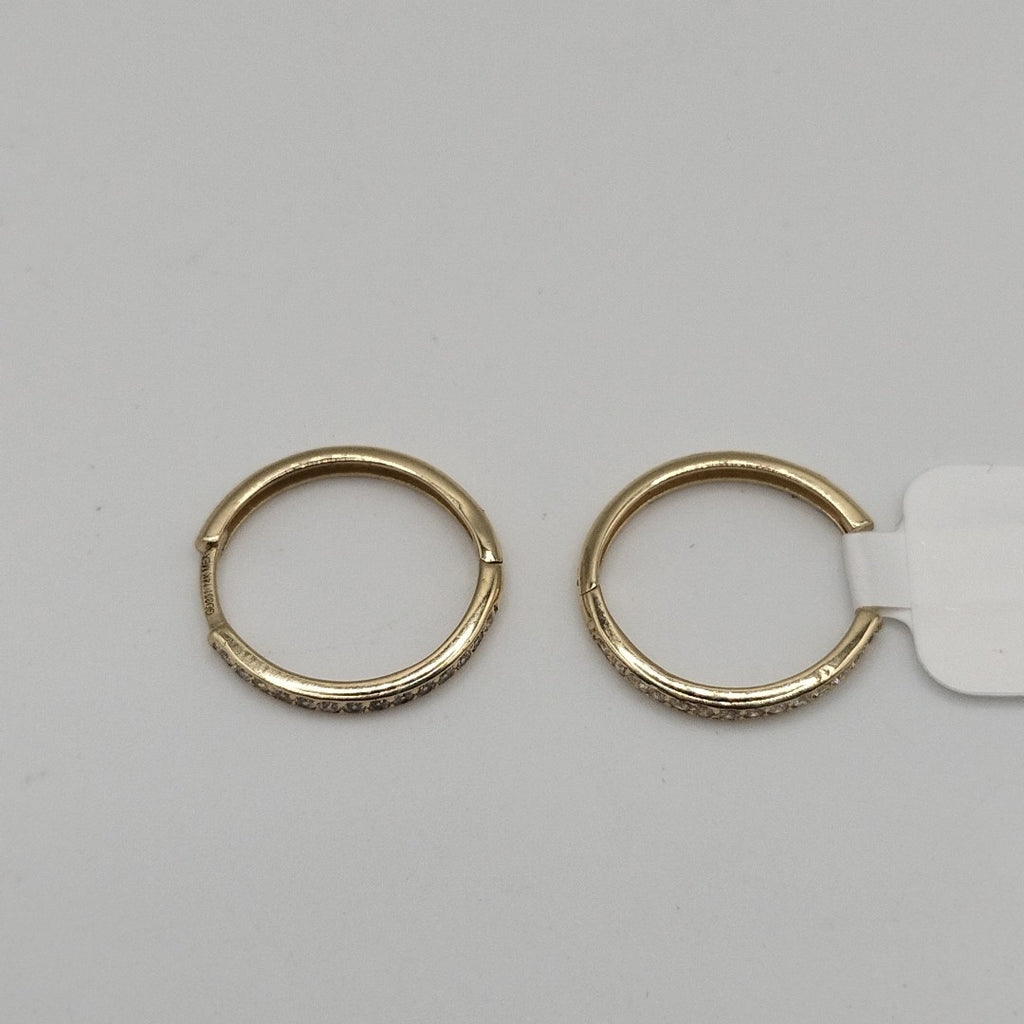 ARETES ARRACADAS C CIRCONIAS 14K 1.9 GR (NUEVO)