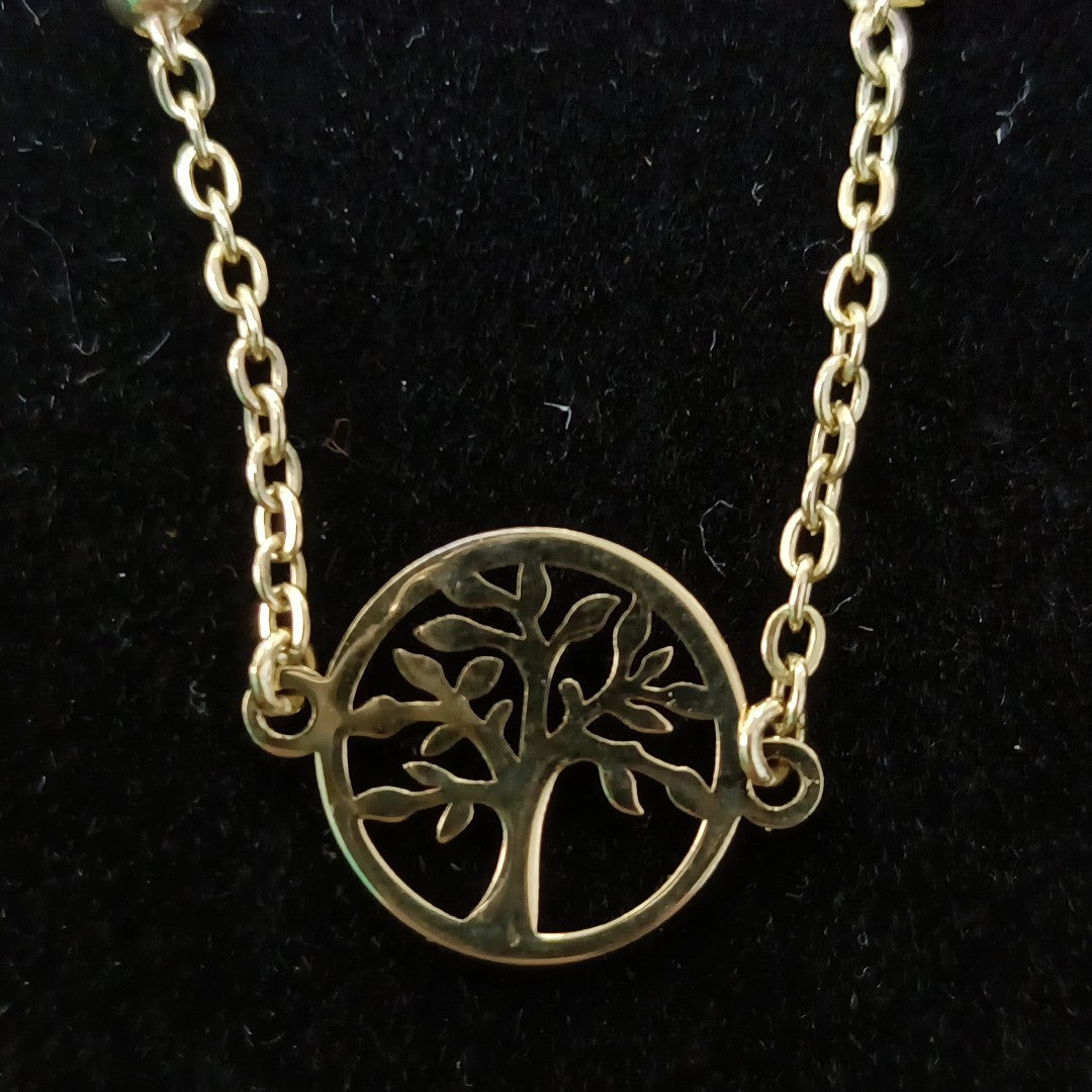 PULSERA TEJIDO ESPECIAL ARBOL 14K 18 CM 1.8 GR (NUEVO)