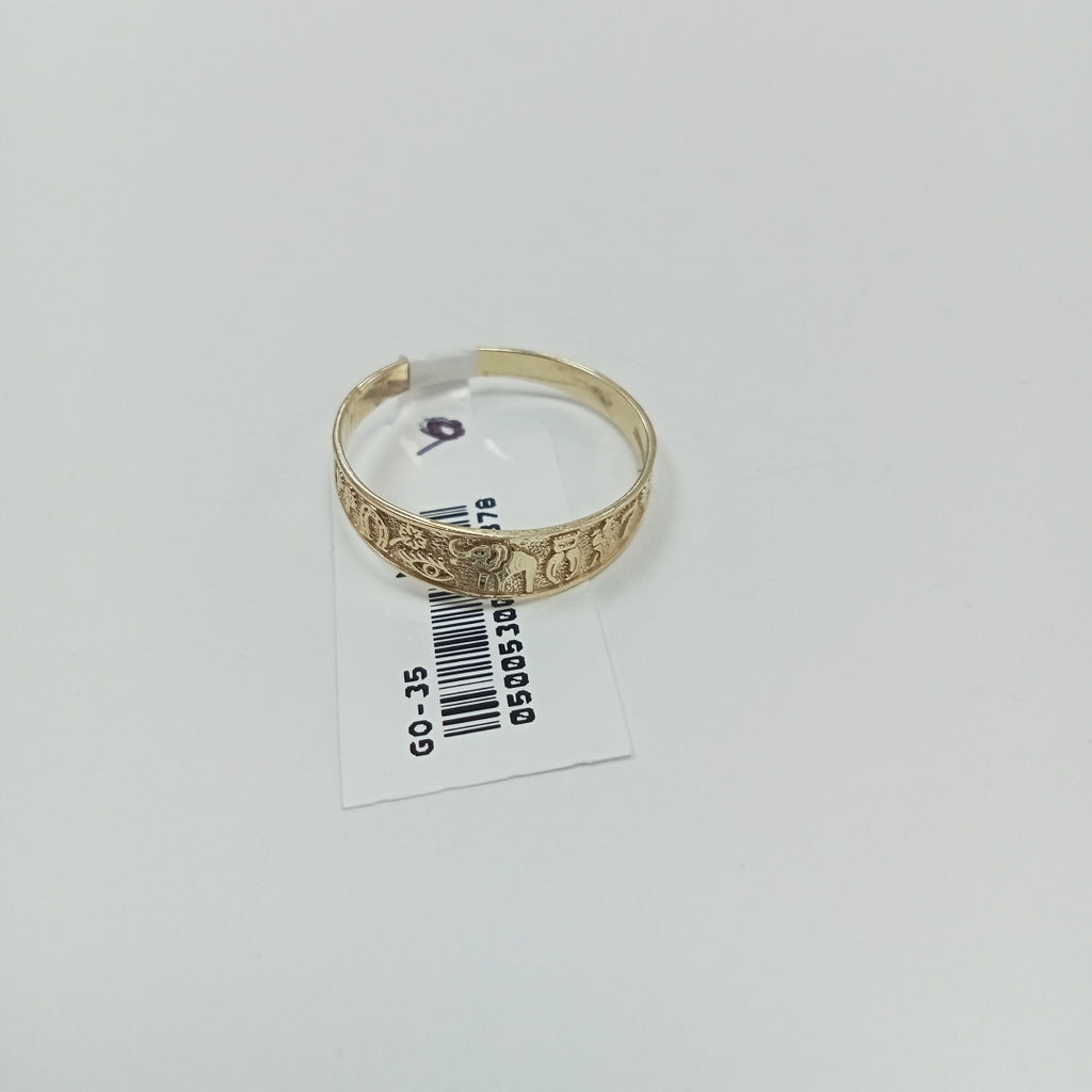 ANILLOS ARGOLLA DE LA SUERTE 10K TALLA 9 1.3 GR (NUEVO)