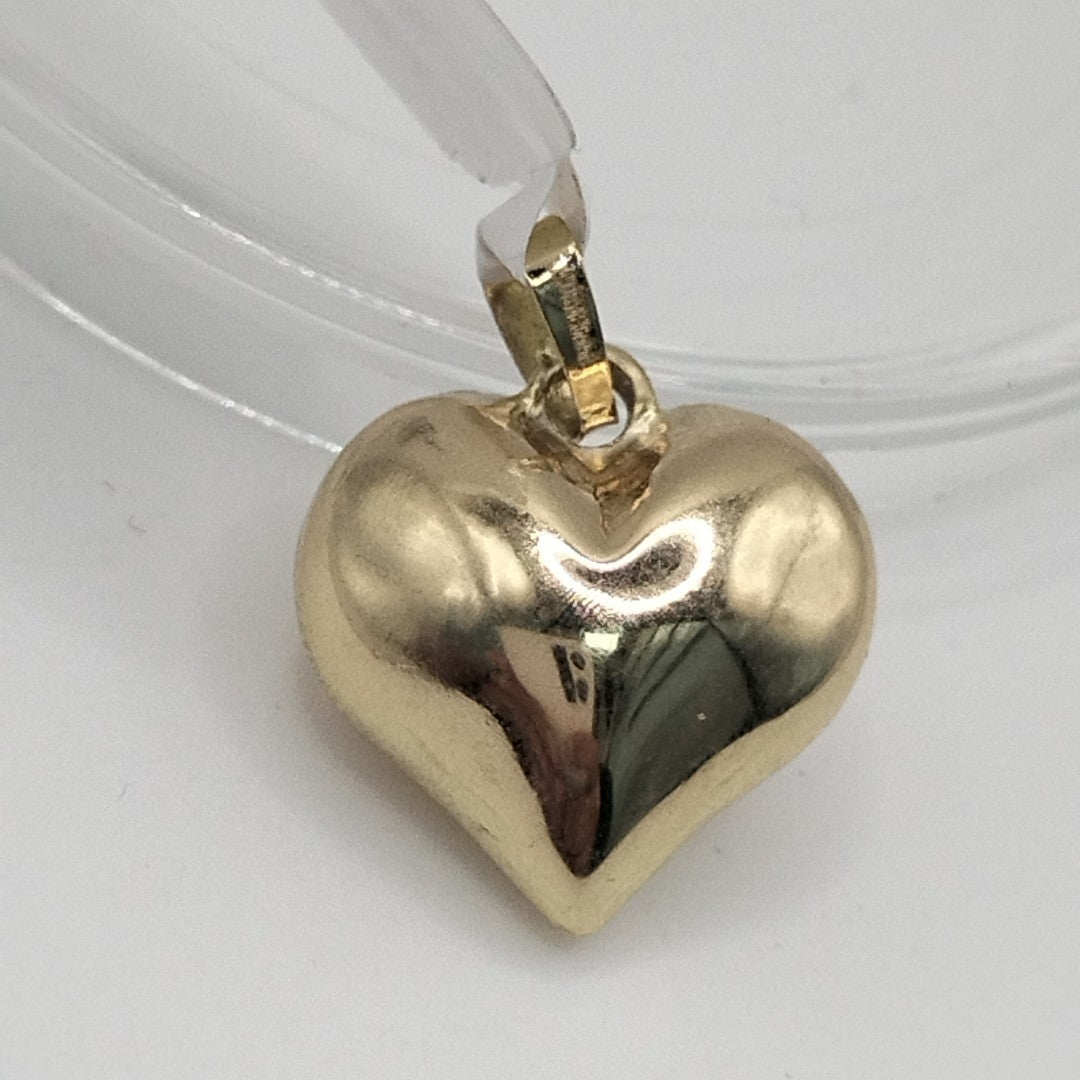DIJE TEJIDO CORAZON LISO 14K 1 GR (NUEVO)