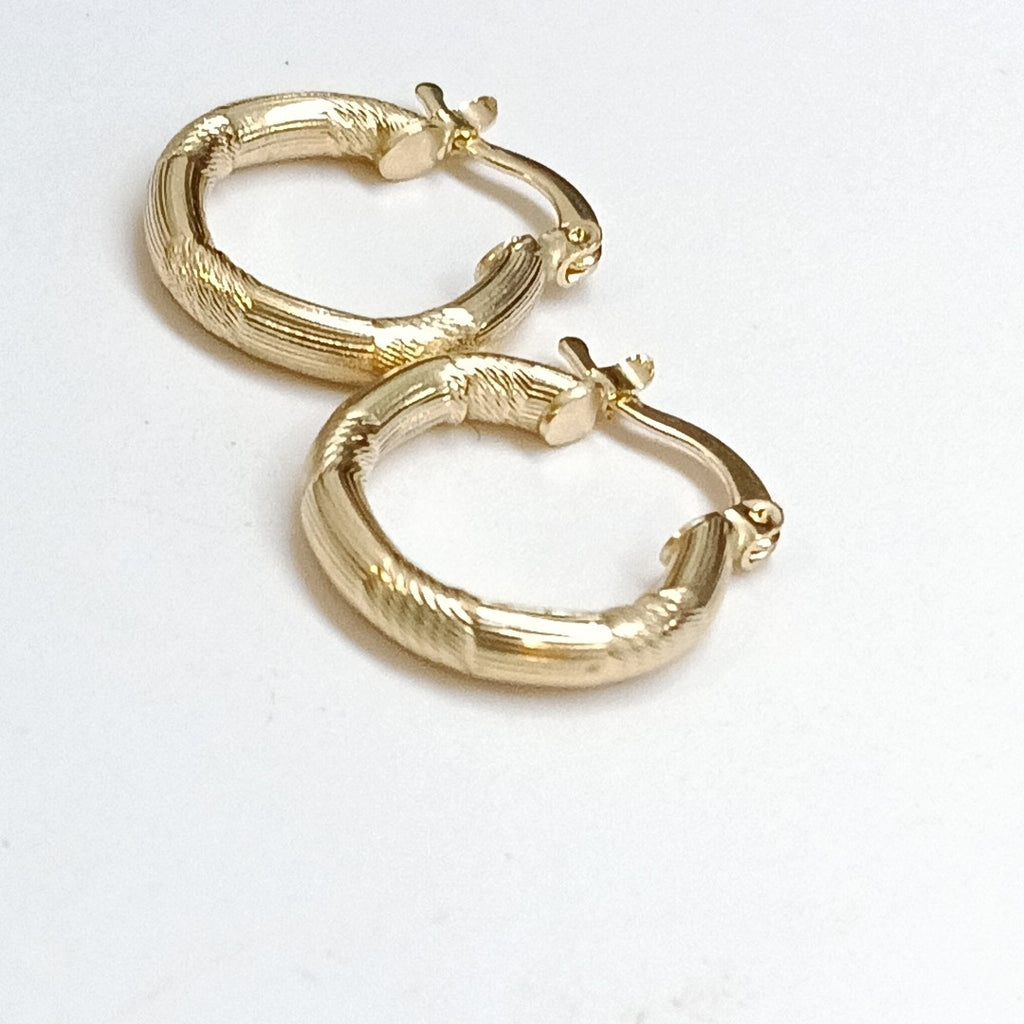 ARETES TEJIDO ARRACADAS CON DISEÑO 14K 2.7 GR (NUEVO)
