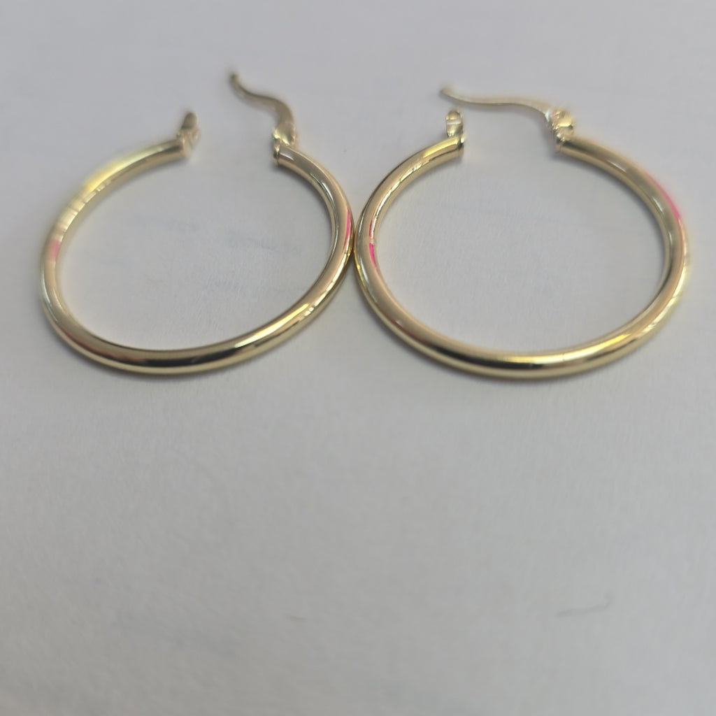 ARETES TEJIDO ARRACADAS LISAS 14K 1.5 GR (NUEVO)
