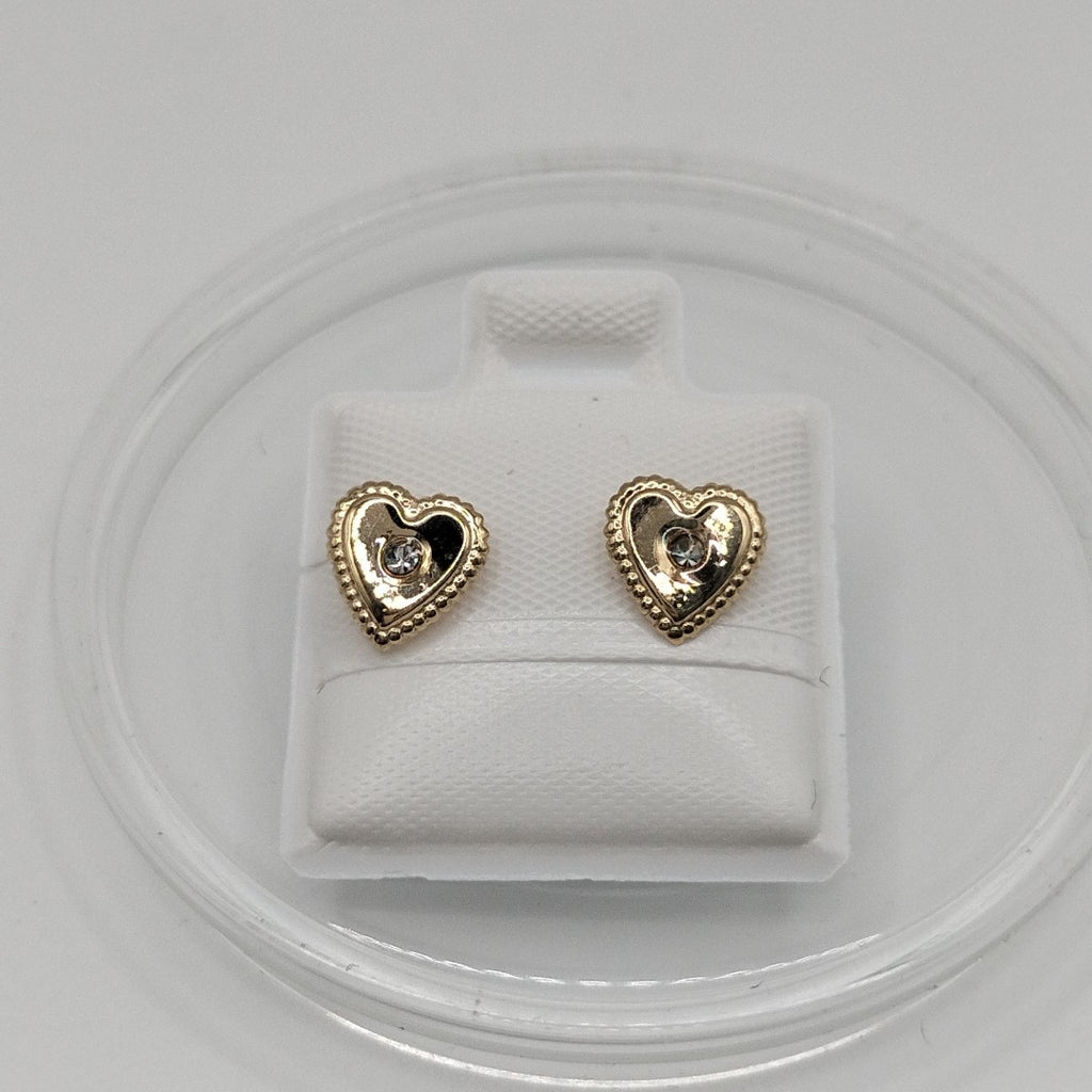 BROQUELES BROQUEL FIG CORAZON C CIRCONIA 14K 0.2614 GR (NUEVO)