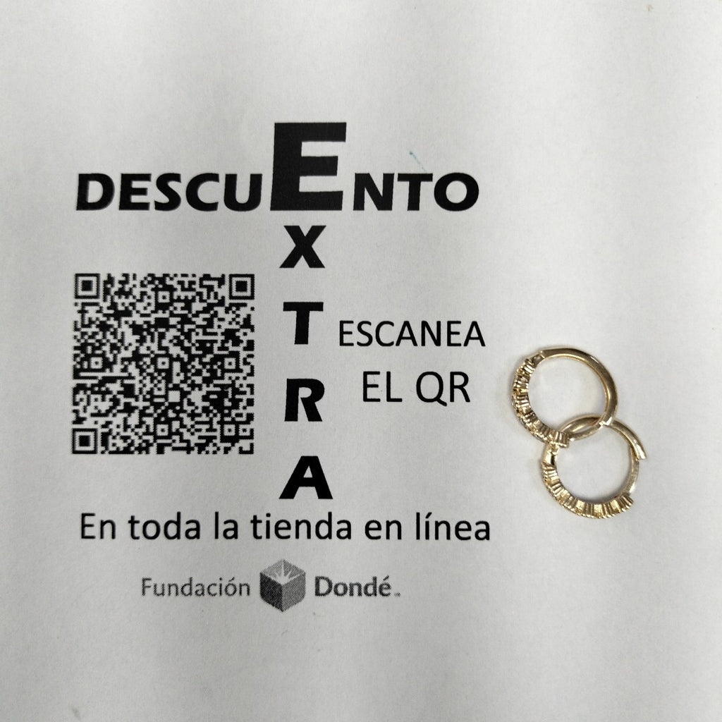 ARETES HUGGIES C CIRCONIAS 14K 2 GR (NUEVO)