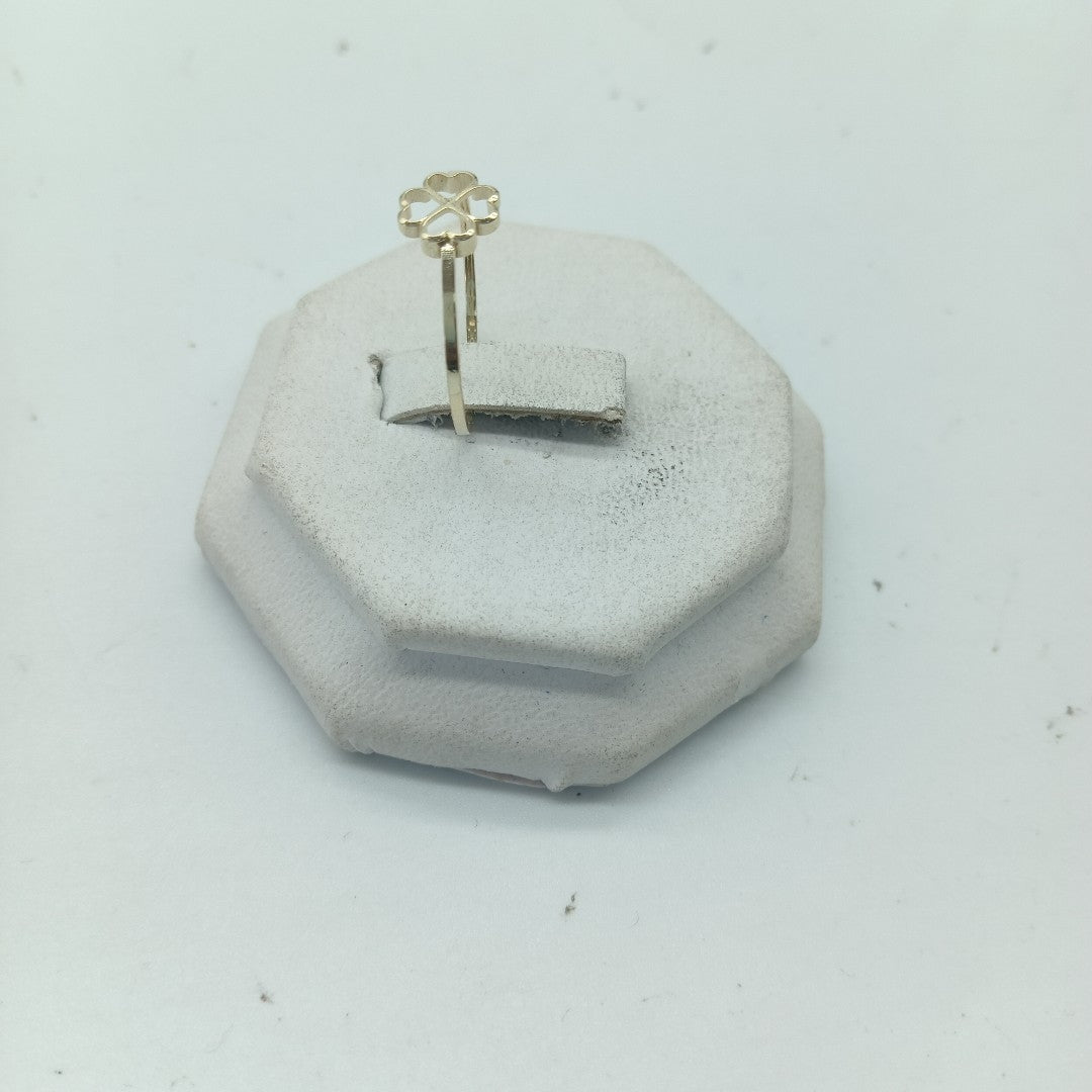 ANILLOS ANILLITO FIG TREBOL 4 HOJAS 10K TALLA 8 0.8 GR (NUEVO)