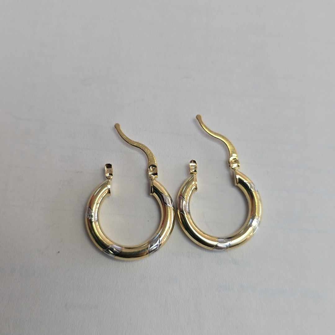 ARETES ARRACADAS COMBINADAS 14K 1.6 GR (NUEVO)