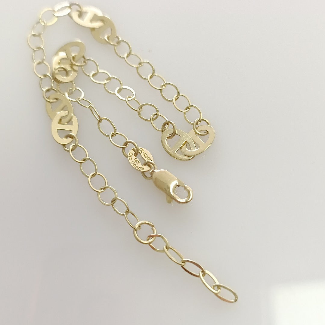 PULSERA ESPECIAL 14K 18 CM 2 GR (NUEVO)