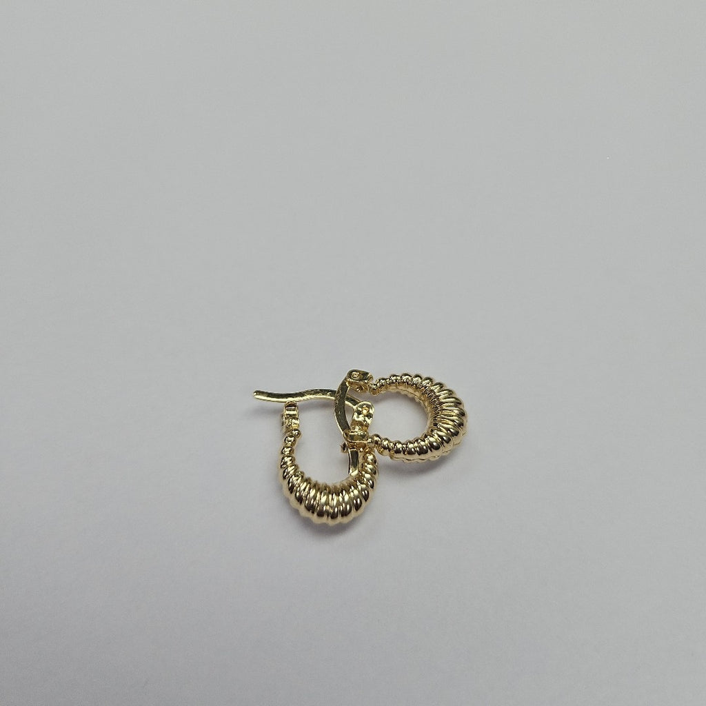 ARETES ARRACADA ESTRIADAS 14K 1.1 GR (NUEVO)