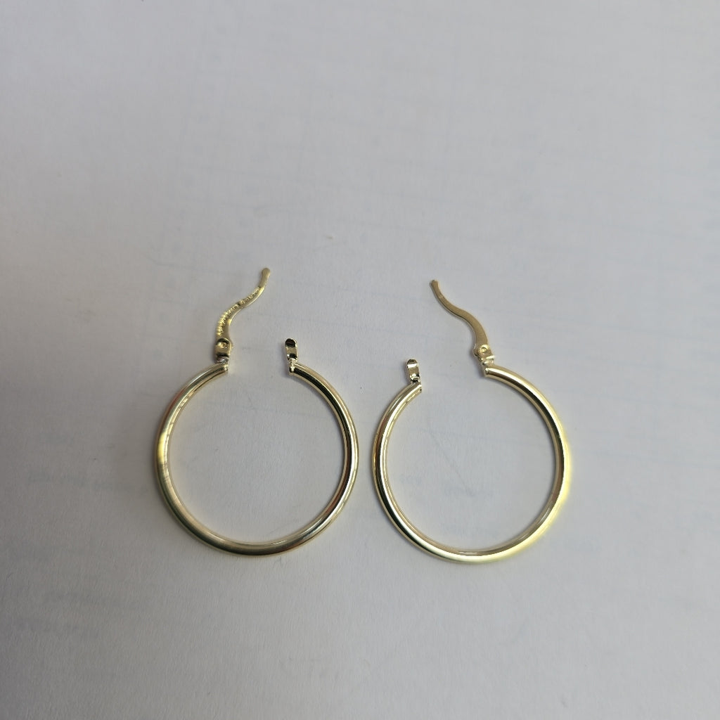 ARETES TEJIDO ARRACADAS LISAS 14K 1.5 GR (NUEVO)
