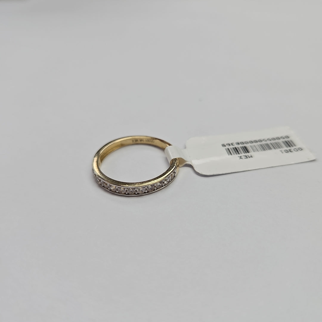 ANILLO ANILLITO C CIRCONIAS 14K 8 TALLA 2.2 GR (NUEVO)