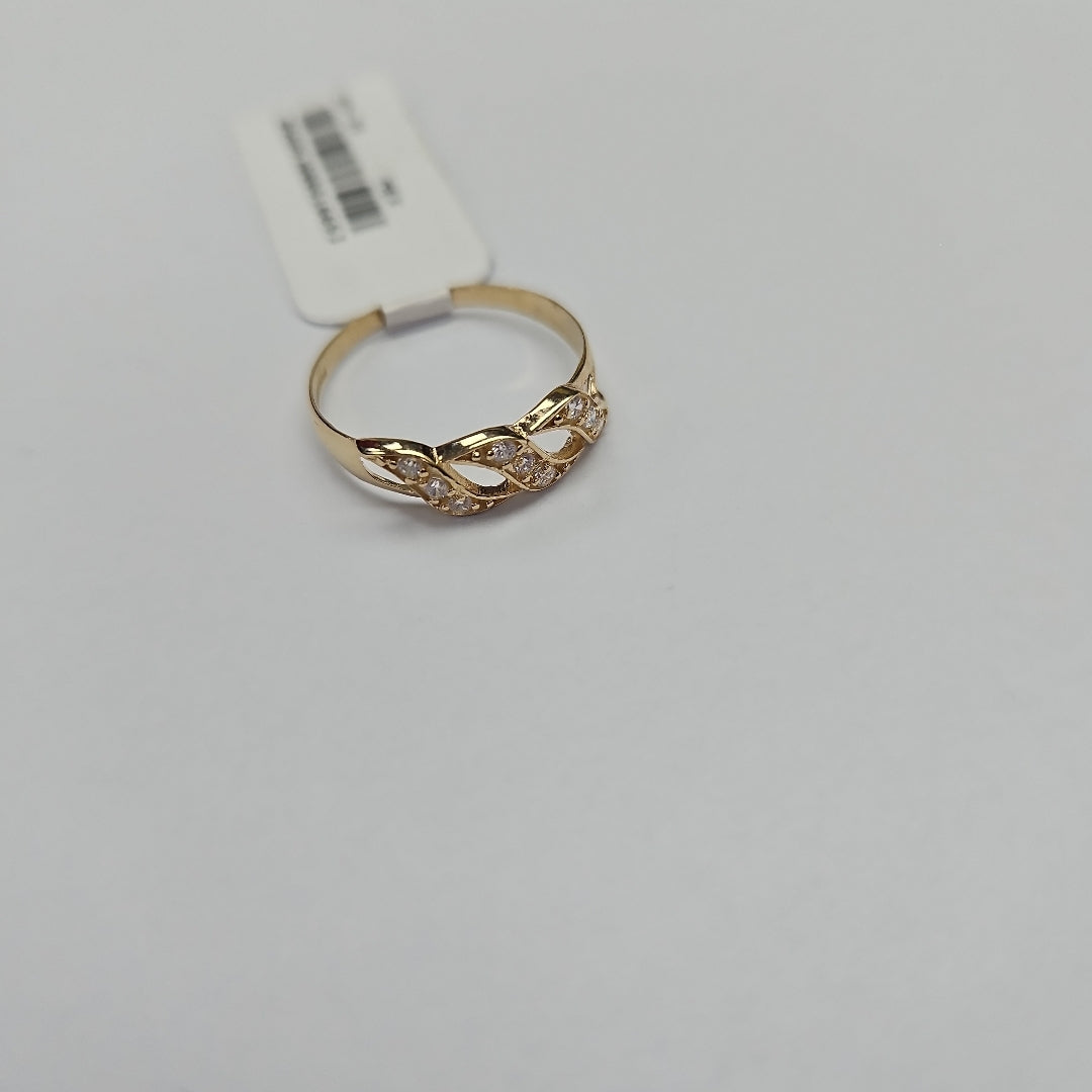 ANILLOS CON CIRCONIAS 14K TALLA 8 1.4 GR (NUEVO)