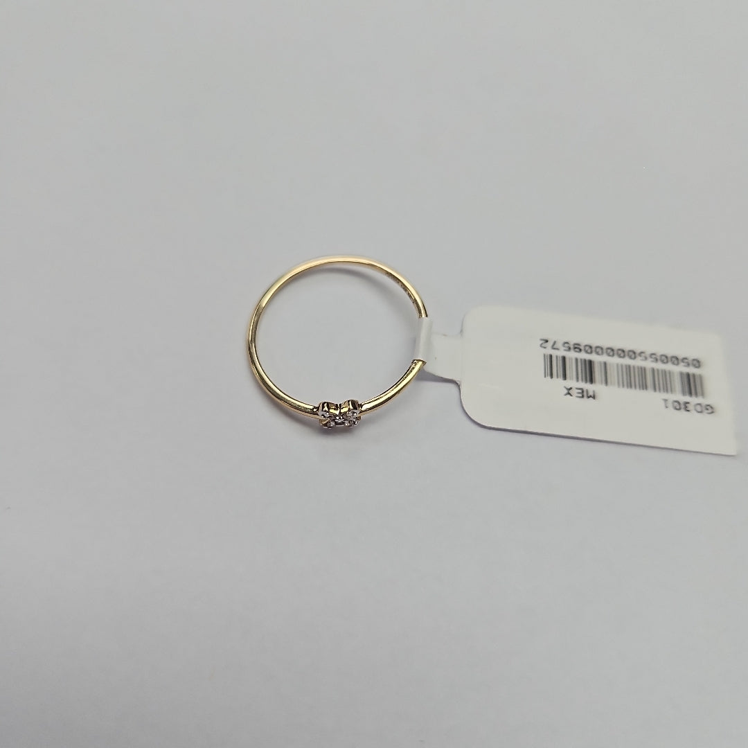 ANILLO ANILLITO C CIRCONIAS 14K 7 TALLA 0.7 GR (NUEVO)