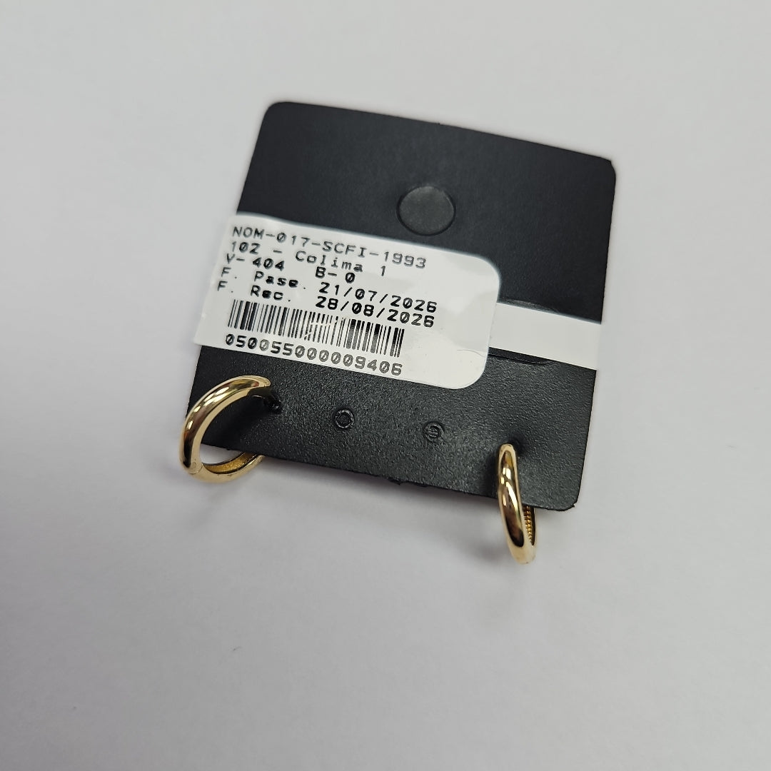 ARETES HUGGIES LISAS 14K 1.3 GR (NUEVO)