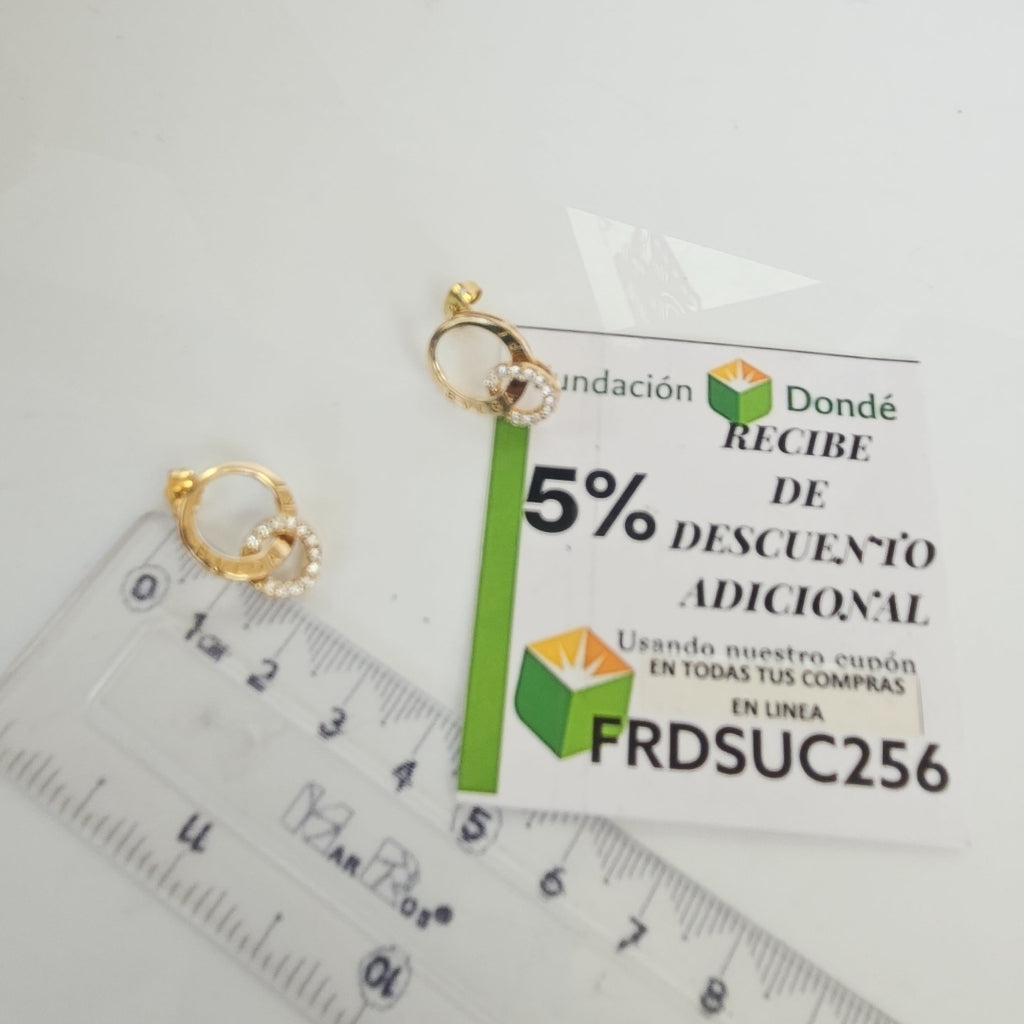 BROQUELES PAR ORO 14 K 3,30 GRMS (SEMINUEVO)