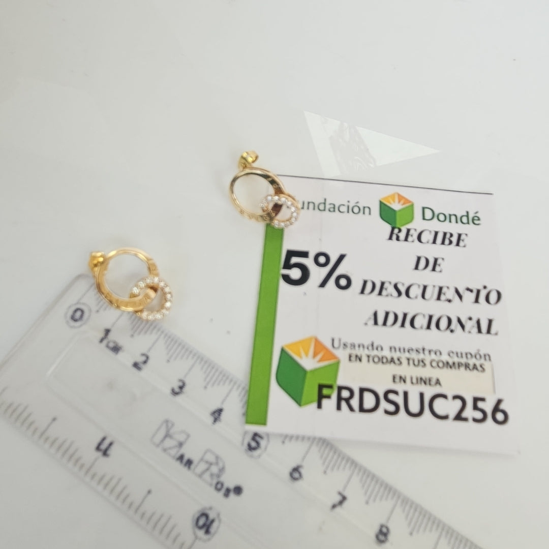 BROQUELES PAR ORO 14 K 3,30 GRMS (SEMINUEVO)