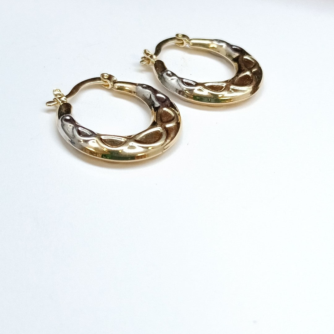 ARETES ARRACADAS COMBINADAS CON INFINITO 14K 2.1 GR (NUEVO)