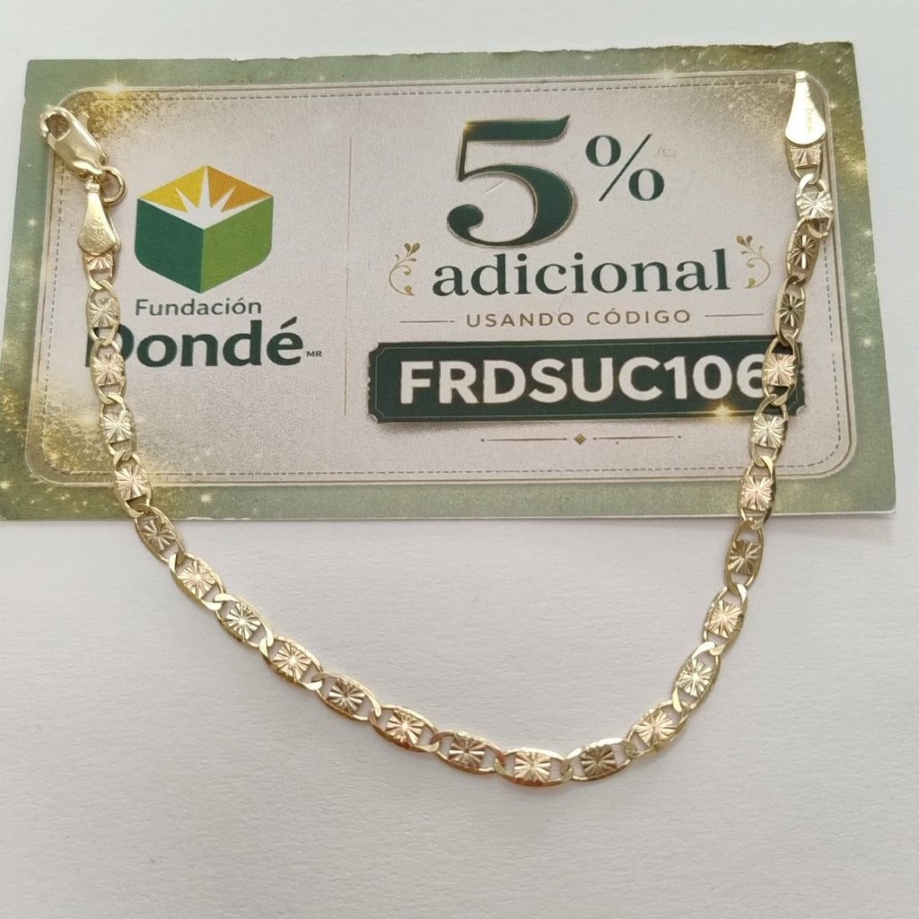 PULSERA GUCHI 14K 18 CM 3 GR (NUEVO)