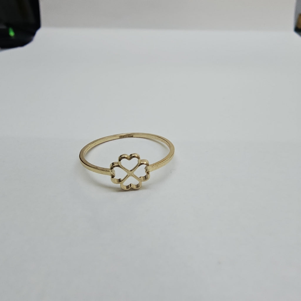ANILLOS ANILLITO FIG TREBOL 10K TALLA 9 0.8 GR (NUEVO)