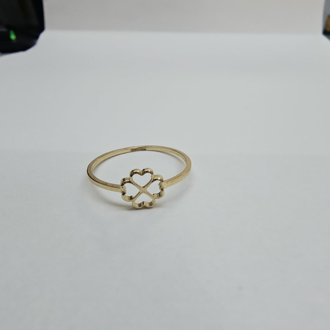 ANILLOS ANILLITO FIG TREBOL 10K TALLA 9 0.8 GR (NUEVO)