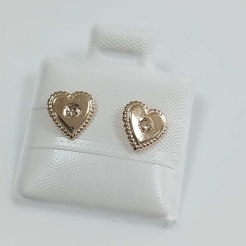 BROQUELES BROQUEL FIG CORAZON C CIRCONIA 14K 0.2614 GR (NUEVO)