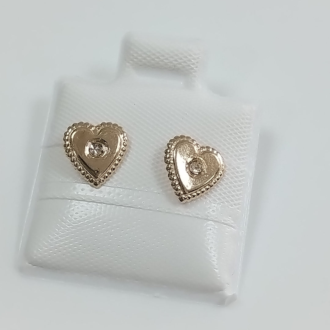 BROQUELES BROQUEL FIG CORAZON C CIRCONIA 14K 0.2614 GR (NUEVO)