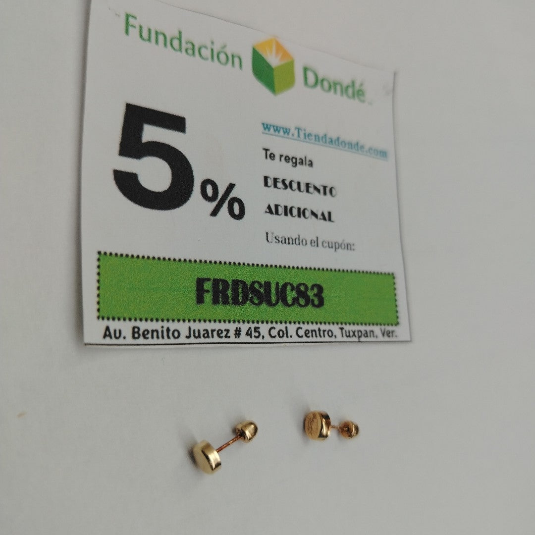 BROQUELES PAR ORO 14 K 0,30 GRMS (SEMINUEVO)