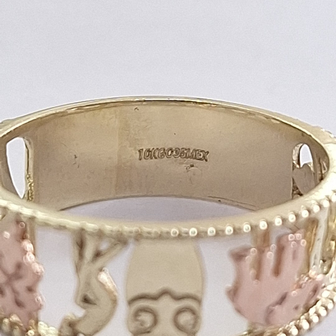 ANILLOS ARGOLLA DE LA SUERTE 10K TALLA 8 3 GR (NUEVO)